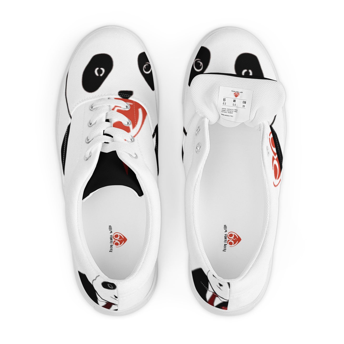 Happy Panda Men’s lace-up canvas shoes