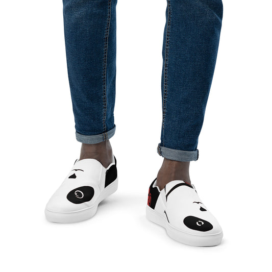 Happy Panda Men’s slip-on canvas shoes